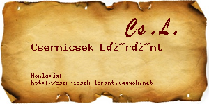 Csernicsek Lóránt névjegykártya